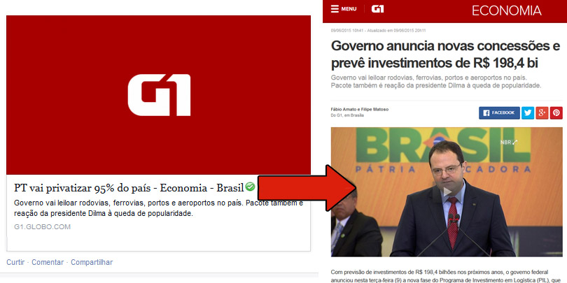 noticia alterada globo