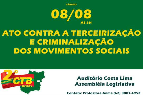 ctb go ato contra terceirizacao
