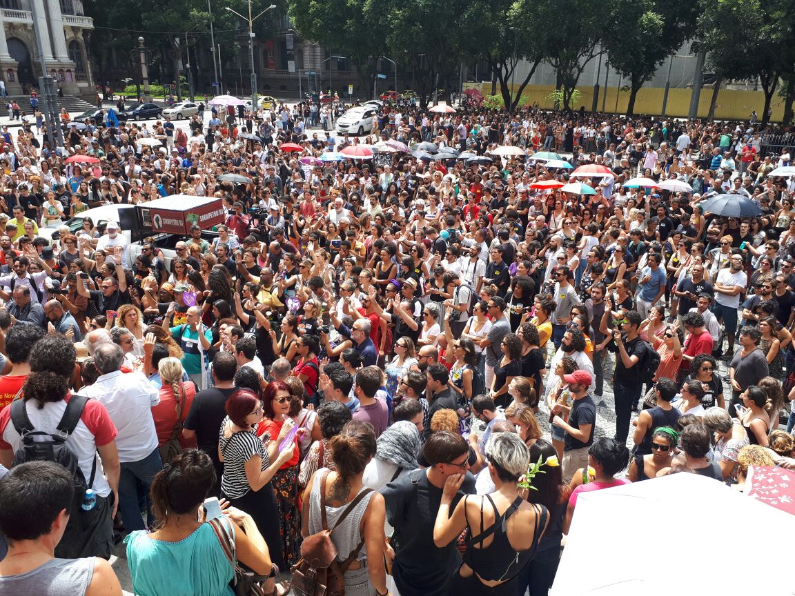 marielle franco ato cinelandia rj 15 03 2018