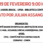 Ato Pela Libertação de Julian Assange acontece na segunda-feira (19) na UFBA