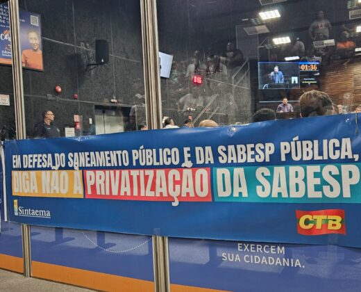 Luta do Sintaema junto com a população barra votação da privatização da Sabesp