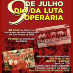 9 de Julho: Dia da Luta Operária será marcado por ato político na sede da CTB