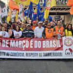 CTB participa de ato na 25 de Março contra tarifaço de Trump e em defesa da soberania nacional