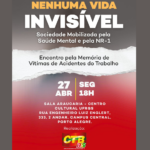 CTB-RS promove encontro “Nenhuma Vida Invisível” sobre saúde mental e segurança no trabalho