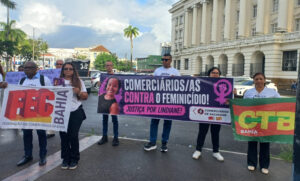 CTB e UBM participam de ato contra feminicídio em Salvador