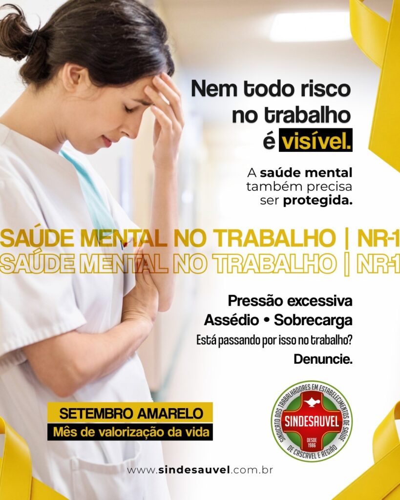 Nem todo risco no trabalho é visível.